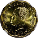Tanzania Nickel-Brass 1984 10 Senti Zebra NGC MS66 TOP GRADED BY NGC KM# 11 (34)