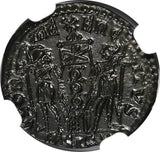 Roman Empire Constans 337-350 A.D. AE Nummus / Two soldiers NGC AU (050)