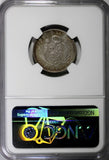 PERU Silver 1907 JF 1/5 Sol NGC AU55 Toned KM# 205.2 (038)