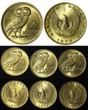 Greece 1973 2 Drachmai Owl 1 YEAR TYPE GEM BU KM# 108 RANDOM PICK (1 COIN ) (84)