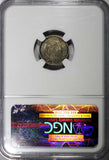 Peru Silver 1/2 Real  1858 MB LIMA  NGC MS64 Nice Toning  KM# 177 (015)