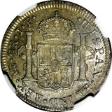 PERU Fernando VII Silver 1817 LIMA JP 2 Reales NGC AU55 KM# 115.1