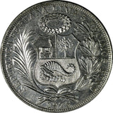 Peru Silver 1925 1 Sol  37mm KM# 218.2 (18 140)