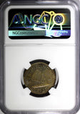 Fiji George VI Silver 1941 1 Shilling NGC MS62 Mint-40,000 Nice Toned KM# 12 (5)