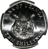 Uganda 1987 10 Shillings NGC MS67 Royal Mint TOP GRADED BY NGC KM# 30 (001)