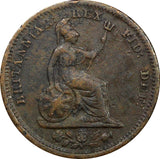 Great Britain  use in Ceylon William IV Copper 1837 1/2 Farthing KM# 724 (345)