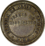 PERU SILVER MEDAL AWARD OF DISTINCTION LIMA SCHOOL OF ARTS 36mm 24,44g.(18 545)