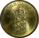 Denmark Frederik IX 1954 2 Kroner Mintage-716,000 GEM BU KM# 838.1 (15094)