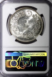 Japan Meiji Silver Yr.38 (1905) 1 Yen NGC UNC DET.38.1mm Y# A25.3 Ex.Pittman (2)
