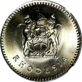RHODESIA ((Zimbabwe) 1975 25 Cents NGC MS65 GEM BU 32.2 mm KM# 16