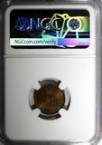 Great Britain Victoria 1844 1/2 Farthing NGC MS63 BN  Brown Toning KM# 738