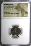 Roman Empire Constantine I AD 307-337 AE3 BI Nummus / LEGION CAMP GATE NGC (229)