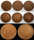 PERU 1935 20 Centavos Token Oro Monument to Admiral Grau UNC RANDOM PICK (1 C.)
