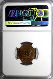 Great Britain George VI Bronze 1944 Farthing NGC MS63 RB  KM# 843