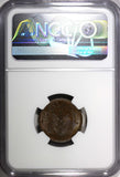 Palestine British Mandate Bronze 1927 1 Mil 1st Date Type NGC MS64 BN KM# 1 (22)