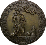 GREAT BRITAIN Bronze 1761 CORONATION MEDAL OF CHARLOTTE 34mm By Lorenz Natter.