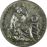 Peru Silver 1934 1 Sol  37mm  Mint Luster KM# 218.2 (18 277)