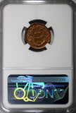 Peru Bronze 1944 1 Centavo NGC MS65 RB RED TOP GRADED BY NGC KM# 211a (057)