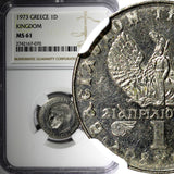 Greece Copper-Nickel Constantine II 1973 1 Drachma NGC MS61 KM# 98 (070)
