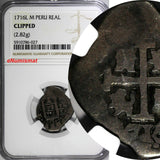 Peru Philip V (1700-1746) Silver 1716 L Real Cob NGC Clipped (2,82g)KM# 31 (027)