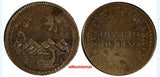 PERU Provisional Coinage Copper 1823 LIMA 1/4 Peso UNC KM# 138 (14 548)