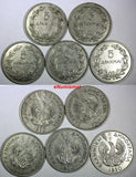 Greece Nickel LOT OF 5 COINS 1930 5 Drachmai  BRUSSELS,LONDON KM# 71.1;KM# 71.2
