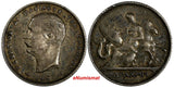 GREECE George I Silver 1910 1 Drachma Monnaie de Paris Choice VF KM# 60