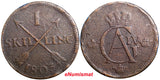 SWEDEN COPPER Gustaf IV Adolf  1803 1 SKILLING RARE KEY DATE KM#566