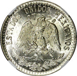 Mexico ESTADOS UNIDOS MEXICANOS Silver 1921 M 20 Centavos NGC MS65 BU KM# 438