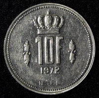 Luxembourg Jean Nickel 1972 10 Francs 27 mm KM# 57 (27 960)