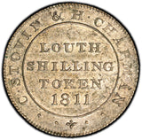 GREAT BRITAIN Silver 1811 Lincolnshire-Louth Shilling Token PCGS AU58 TOP GRADED