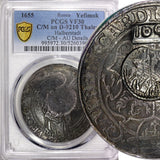 RUSSIA Silver 1655 (1542) Yefimok PCGS VF20 C/M on Thaler D-9210 RARE Ex.Fuchs