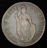PERU Silver 1848 LIMA MB 4 Reales Liberty AR-0.9 Toned KM# 151.3 (30 015)
