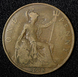 Great Britain George V (1910-1936) Bronze 1918 1 Penny KM# 810  (28 205)