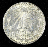 MEXICO Silver 1935 10 Centavos aUNC/UNC AR-0.720 Last Year Type  KM# 431 (369)