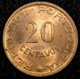Angola Bronze 1962 20 Centavos UNC KM# 78  (24 103)