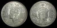 India-British George VI Silver 1941 (B) Rupee Mint Luster KM# 556  (27 313)