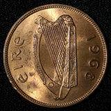 Ireland Republic Bronze 1968 1 Penny hen with chicks KM# 11 (28 989)