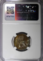 GREAT BRITAIN William IV Copper 1835 Farthing NGC MS63 BN NICE TONED KM# 705 (3)