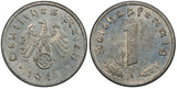 Germany-Third Reich Zinc 1941 A 1 Reichspfennig WWII PCGS MS64 KM# 97 (85)
