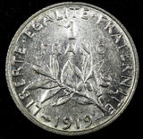 FRANCE  Silver  1919 1 Franc XF-UNC KM# 844.1  RANDOM PICK (1 Coin)  (25 562)