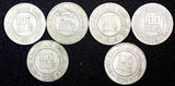 BRAZIL Copper-Nickel LOT OF 6 COINS 1918-1934 100 Reis KM# 518  (24 811)