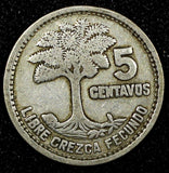 Guatemala Silver 1957 5 Centavos KM# 257.1 (24 419)