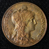 FRANCE  1898 10 Centimes 1st Year Type UNC  Nice Toned KM# 843 (28 014)