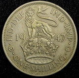 Great Britain George VI Copper-Nickel 1947 1 Shilling KM# 863  (24 204)