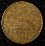 Mexico ESTADOS UNIDOS MEXICANOS Bronze 1954 20 Centavos KM# 439 (27 575)