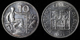 Czechoslovakia Silver 1931 10 Korun 30 mm HIGH GRADE KM# 15 (28 594)