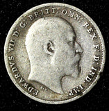 Great Britain Edward VII Silver 1902 3 Pence KM#797.1 (28 227)