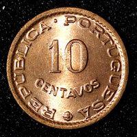 Mozambique Bronze 1960 10 Centavo UNC KM# 83 (27 668)