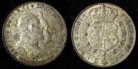 SWEDEN Oscar II Silver 1907 EB 2 Kronor Golden Wedding Anniv. KM#776 (144)